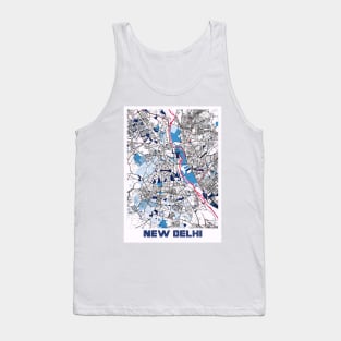 New Delhi - India MilkTea City Map Tank Top